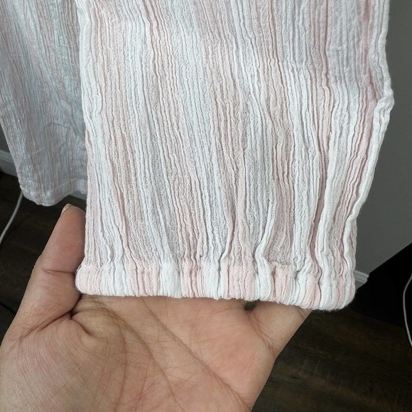 J. By J. Crew Cherry Pink Stripe Dress Cover-up Size S Gauze Cotton - Picture 6 of 13